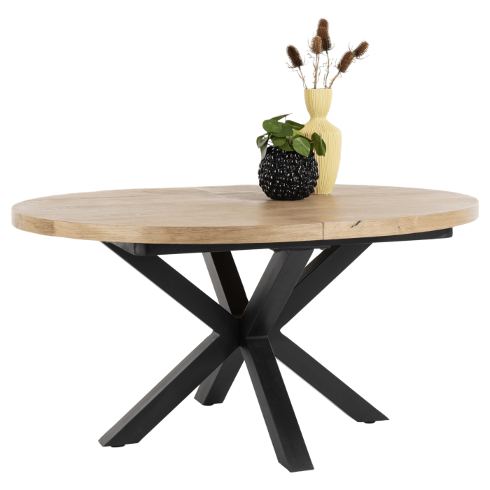 Metalox, Uitschuiftafel Rond 150 (+ 40) X 130 Cm