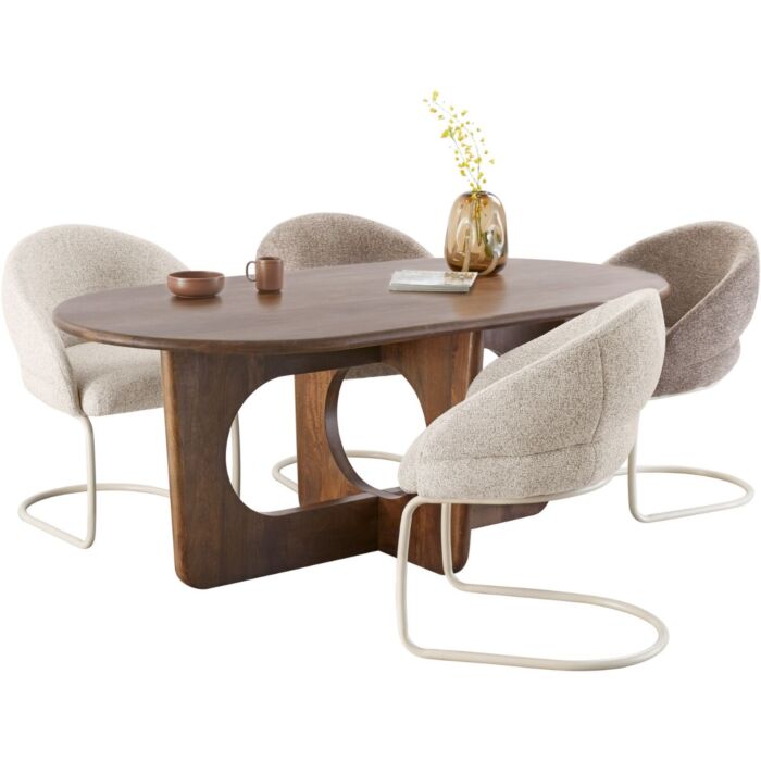 Armstoel Juva Bouclé Bruin