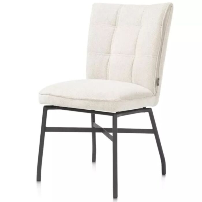 Eden, Eetkamerstoel - Metalen Frame - Pocket - Livigno Crème Met Accent In Calabria Crème
