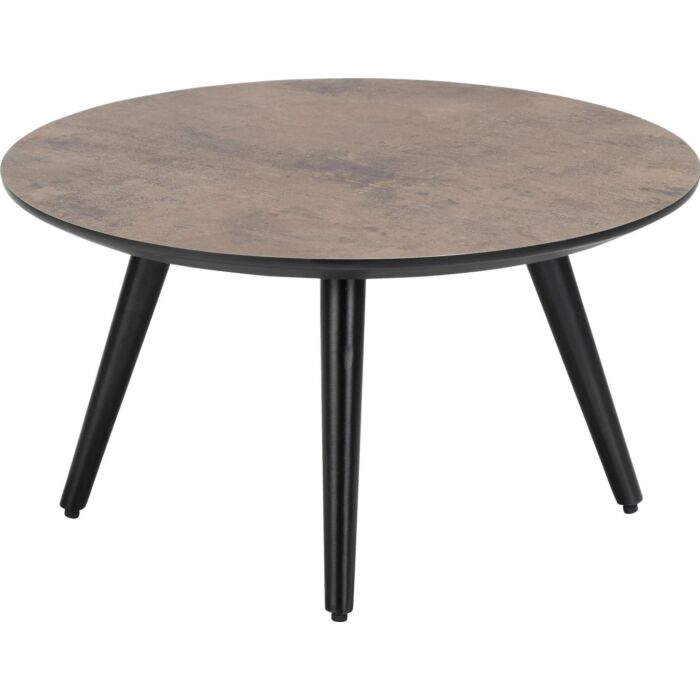 Maze, Salontafel Rond 60 Cm - Hoogte 32 Cm - Roest