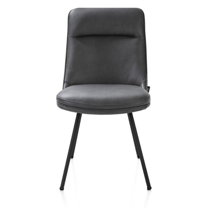 Eetkamerstoel Mateo 4 Poten Rough Off Black Pala Antraciet