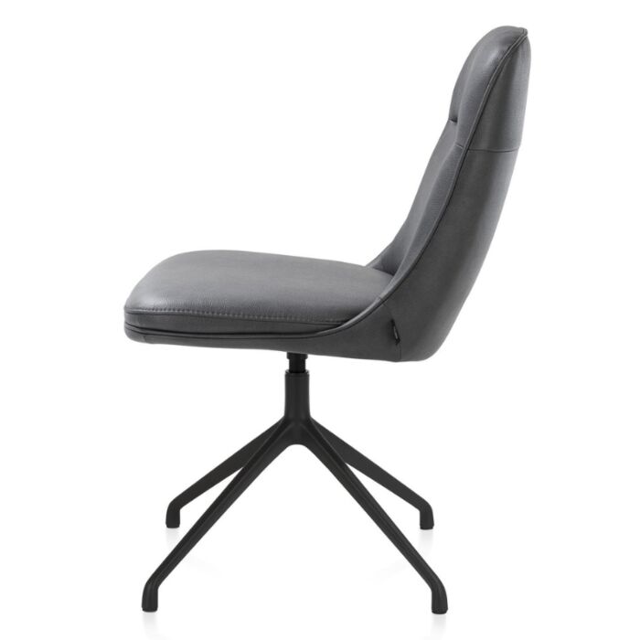 Eetkamerstoel Mateo Draaibaar Rough Off Black Pala Antraciet