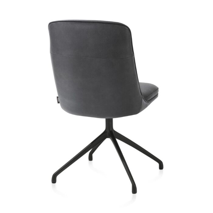 Eetkamerstoel Mateo Draaibaar Rough Off Black Pala Antraciet