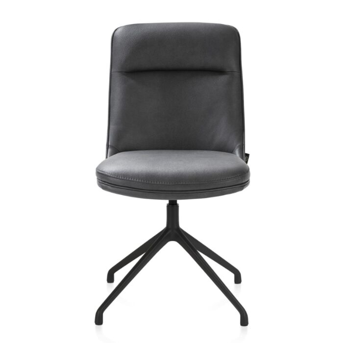Eetkamerstoel Mateo Draaibaar Rough Off Black Pala Antraciet