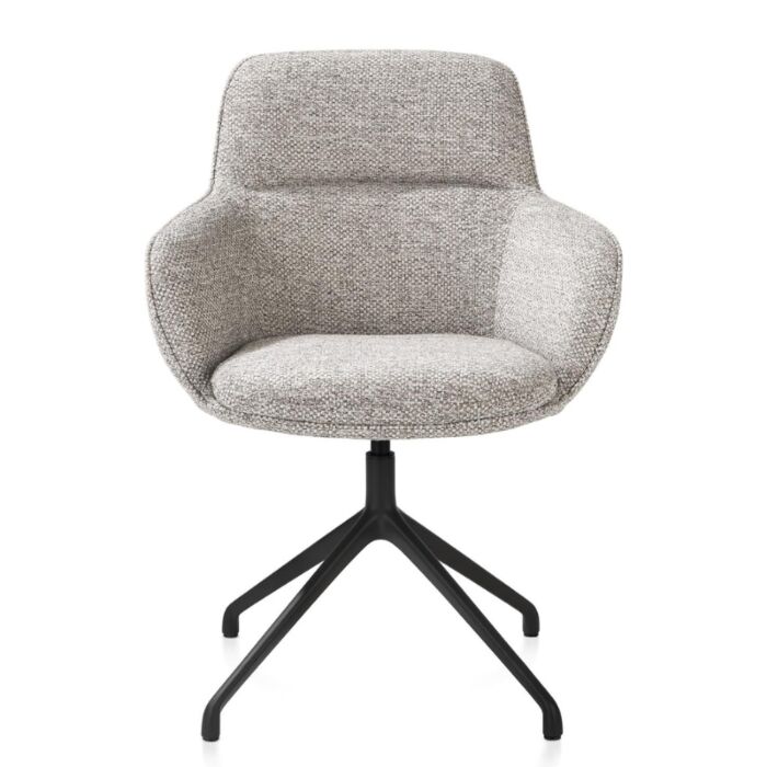 Armstoel Mateo Draaibaar Rough Off Black Bellini Kiezel 