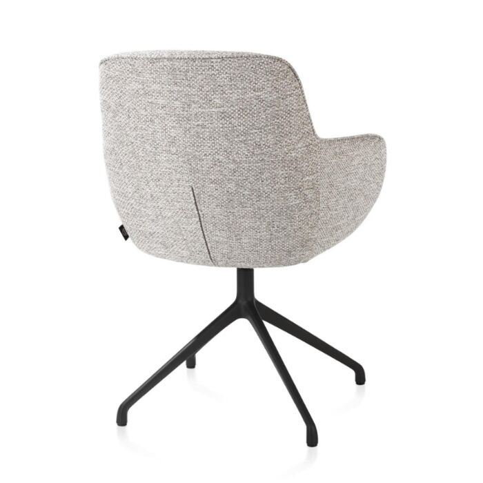 Armstoel Mateo Draaibaar Rough Off Black Bellini Kiezel 