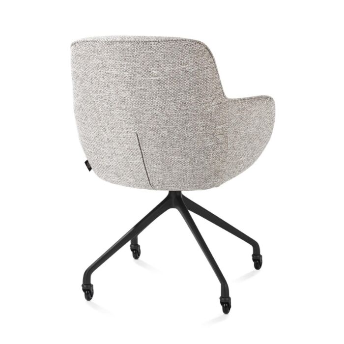 Armstoel Mateo Wielen Rough Off Black Bellini Kiezel 
