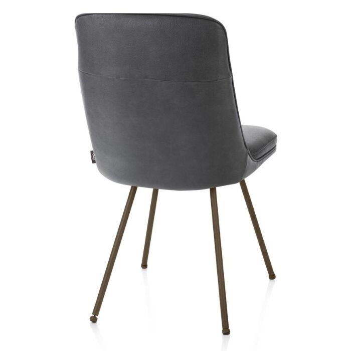 Eetkamerstoel Mateo 4 Poten Steelbrown Pala Antraciet