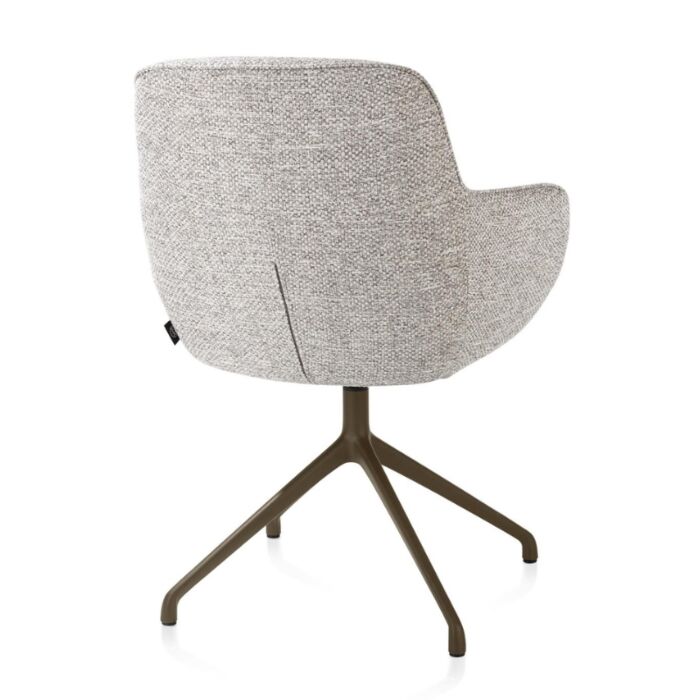 Armstoel Mateo Draaibaar Steelbrown Bellini Kiezel 