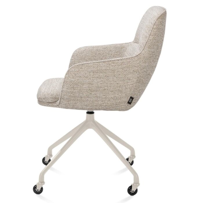 Armstoel Mateo Wielen Creme Bellini Creme 