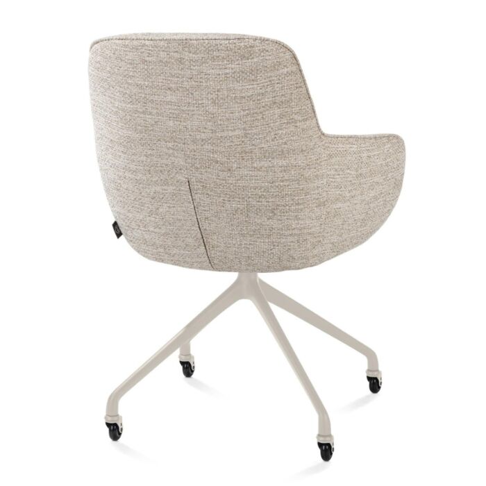 Armstoel Mateo Wielen Creme Bellini Creme 