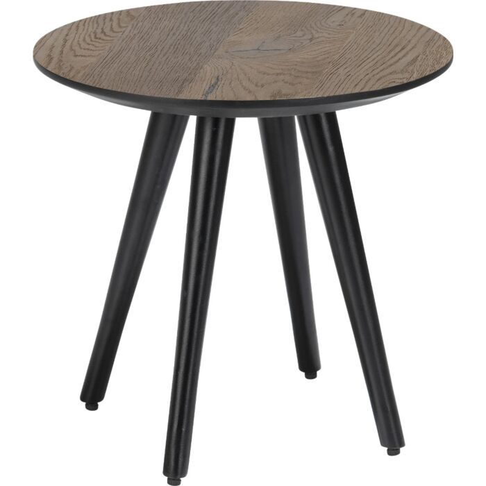 Maze, Salontafel Rond 40 Cm - Hoogte 39 Cm - Burned Oak