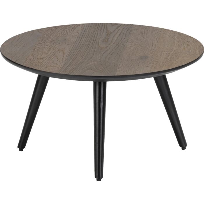 Maze, Salontafel Rond 60 Cm - Hoogte 32 Cm - Burned Oak