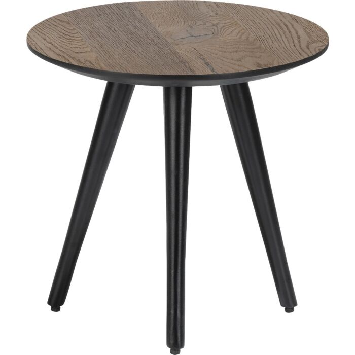 Maze, Salontafel Rond 40 Cm - Hoogte 39 Cm - Burned Oak