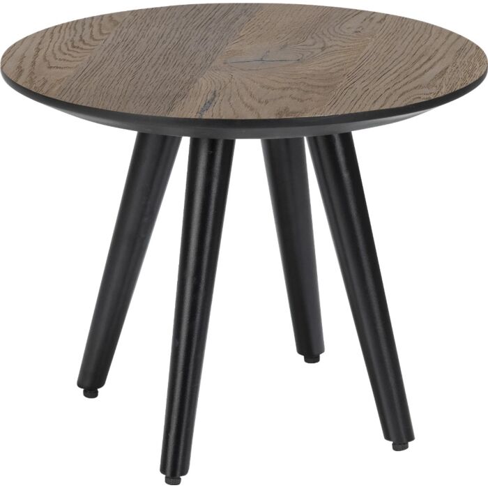 Maze, Salontafel Rond 40 Cm - Hoogte 32 Cm - Burned Oak