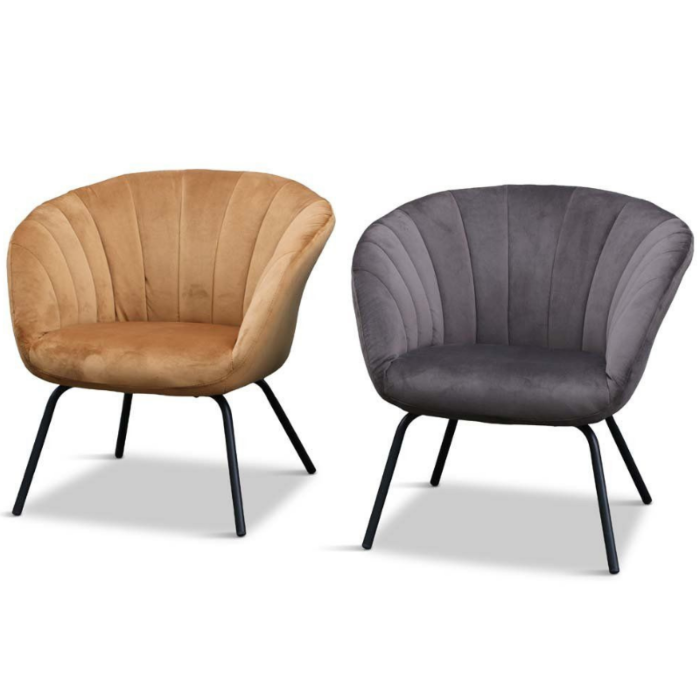 Velours Fauteuil Jerry oker