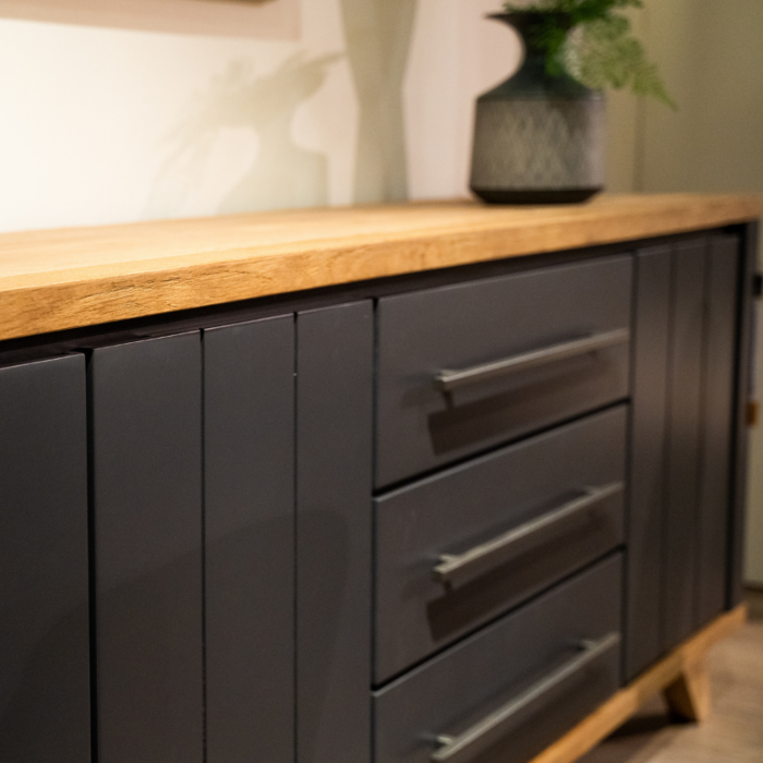 Jardin, Dressoir 230 Cm - 3-Deuren + 3-Laden - Antraciet