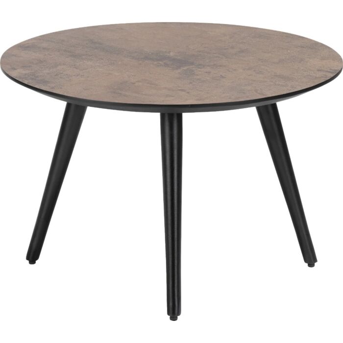 Maze, Salontafel Rond 60 Cm - Hoogte 39 Cm - Roest