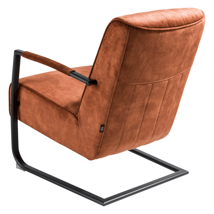 Northon, Fauteuil Met Swing-Frame Metaal Zwart