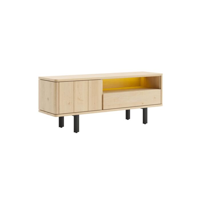 Homestead, Lowboard 150 Cm - 1-Deur + 1-Lade + 1-Niche (+ LED)