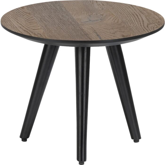 Maze, Salontafel Rond 40 Cm - Hoogte 32 Cm - Burned Oak