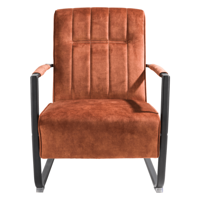 Northon, Fauteuil Met Swing-Frame Metaal Zwart