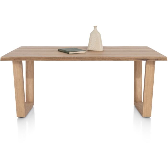 Nyborg, eetkamertafel 200 x 100 cm - rand boomvorm - V-poot hout
