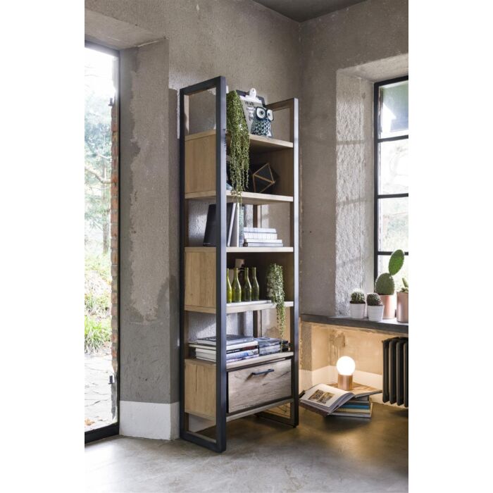 Metalo, Boekenkast 65 Cm - 1-Lade + 5-Niches