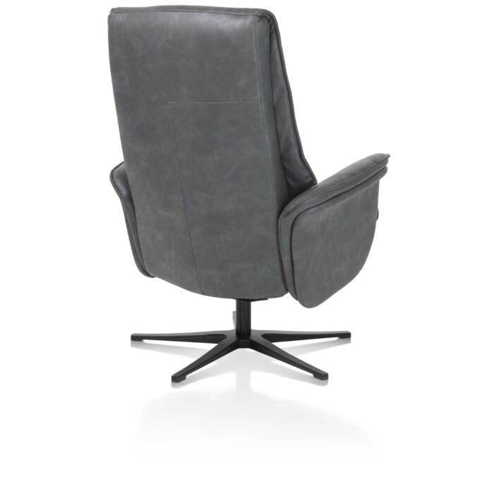 H&H Relaxfauteuil Lotis Met Kantelsysteem + Hocker Antraciet