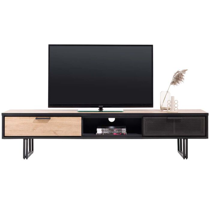 Avalon, Tv-Dressoir 200 Cm - 2-Laden + 1-Niche - Natural