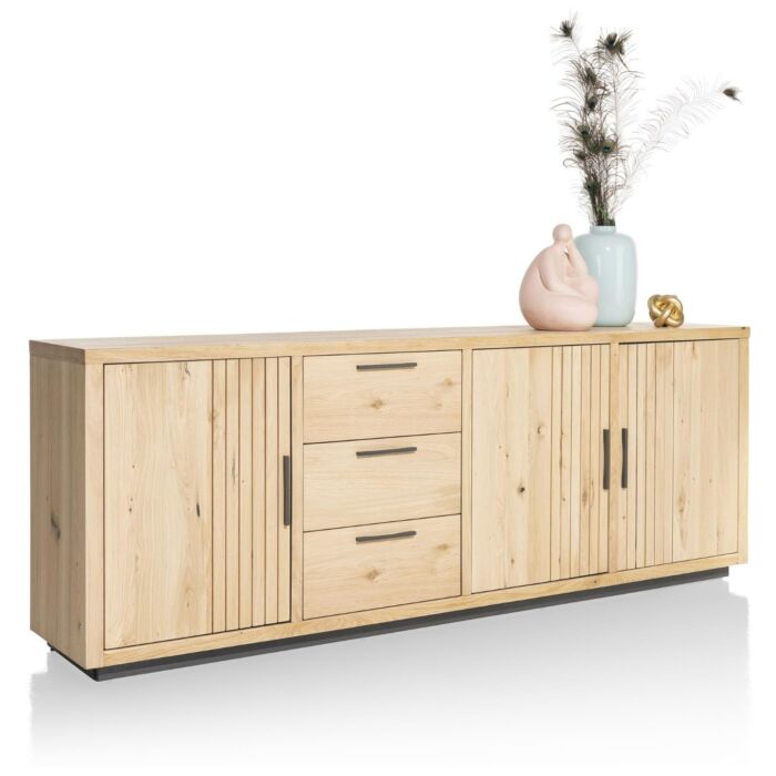 Pavie, Dressoir 240 Cm - 3-Deuren + 3-Laden - Natural
