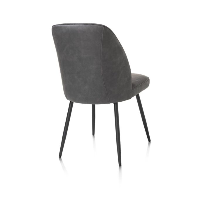 Leo, Eetkamerstoel - Frame Rough Off Black (ROB) - Stof Pala - Antraciet