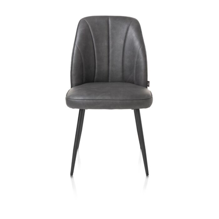 Leo, Eetkamerstoel - Frame Rough Off Black (ROB) - Stof Pala - Antraciet