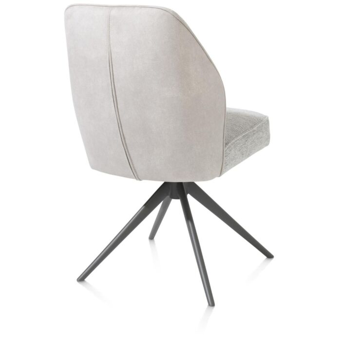 Bell, Eetkamerstoel - Graphiet Frame - Draaibaar - Pocket - Combi Calabria / Vada - Kiezel