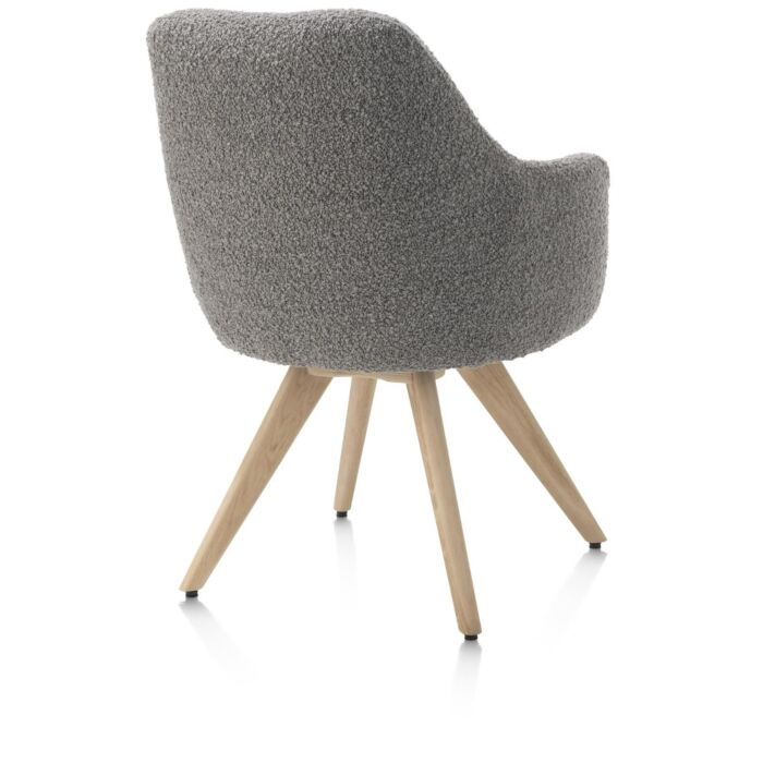 Rocco, Armstoel - Draaibaar + Pocket - Naturel Eiken - Stof Brioni - Lever