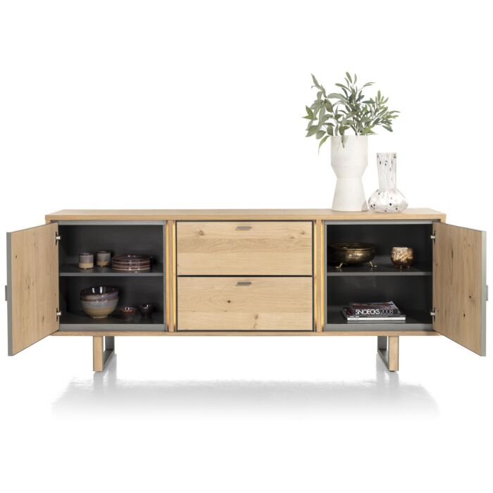 Shimanto, Dressoir 200 Cm - 2-Deuren + 2-Laden (LED + Dimmer)