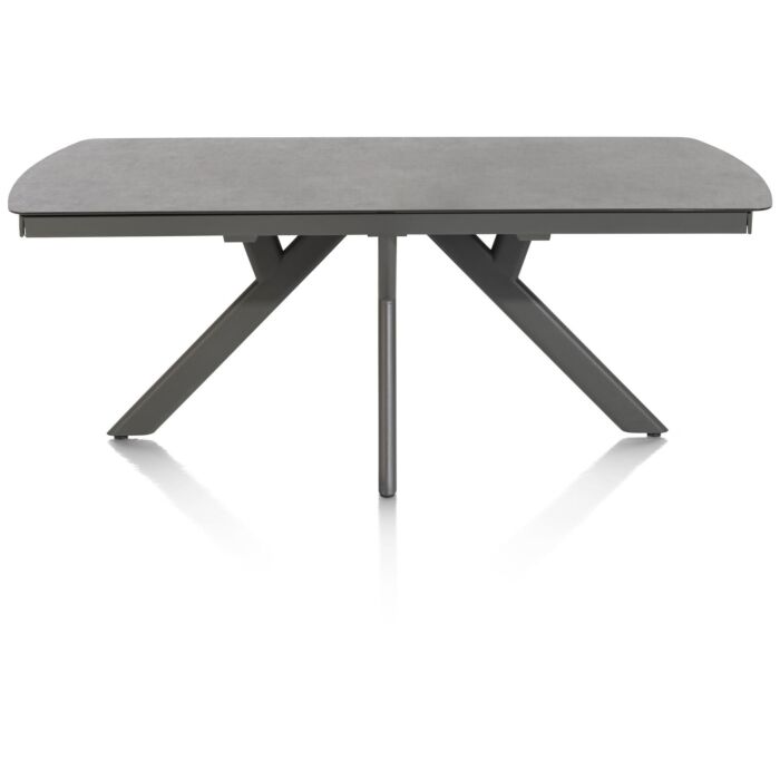 H&H Uitschuiftafel Vegas 170 (+ 60) X 100 Cm Antraciet