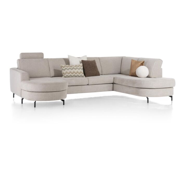 Hoekbank Alcona Ottomane Rechts Beige