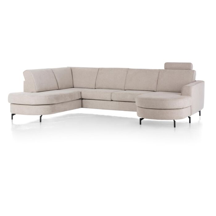 Hoekbank Alcona Ottomane Links Beige