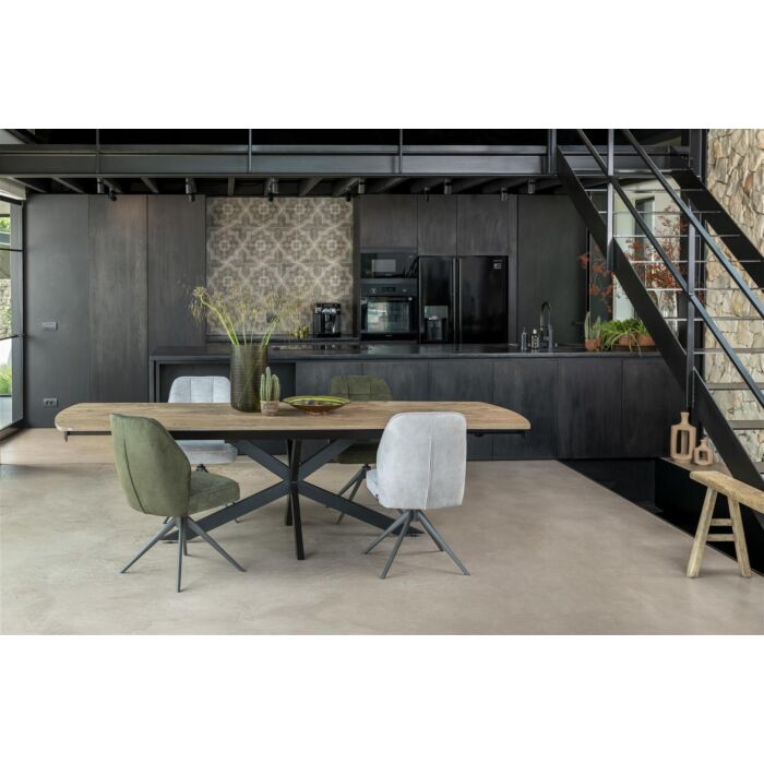 Pavalon, Uitschuiftafel 200 (+ 78) X 100 Cm - Barnwood