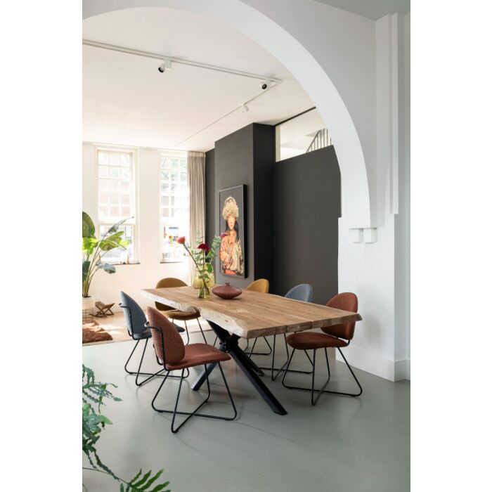 Luna, Eetkamerstoel - Tube Frame (ROB) - Combi Ponti / Calabria - Okergeel