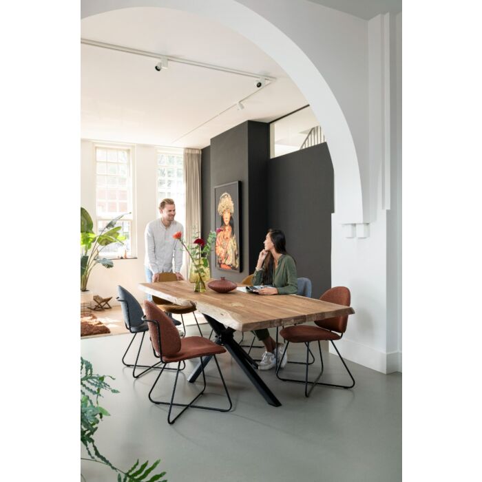 Luna, Eetkamerstoel - Tube Frame (ROB) - Combi Ponti / Calabria - Creme