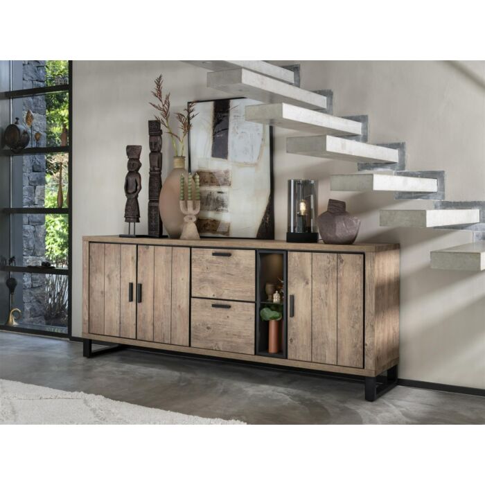 Pavarotti, Dressoir 230 Cm - 3-Deuren + 2-Laden + 2-Niches (+ LED)