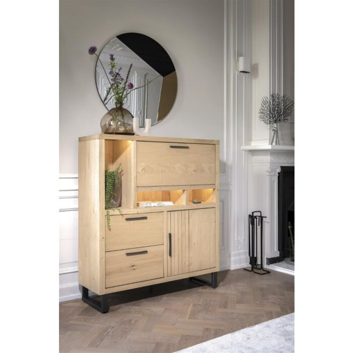 H&H Highboard Pavie 125 Cm (+ LED) 