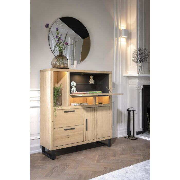 H&H Highboard Pavie 125 Cm (+ LED) 