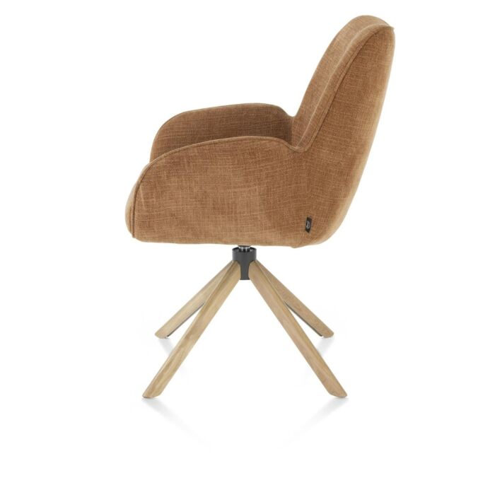 Armstoel Riley Stof Koper