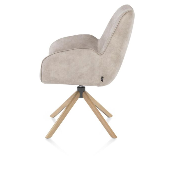 Armstoel Riley Microleder Kiezel