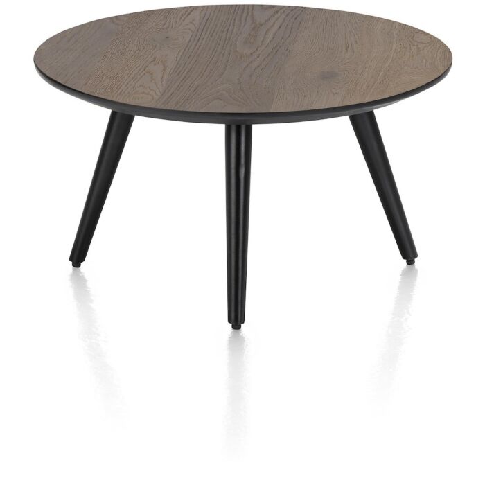 Maze, Salontafel Rond 60 Cm - Hoogte 32 Cm - Burned Oak