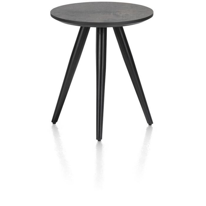 Maze, Salontafel Rond 40 Cm - Hoogte 46 Cm - Antraciet
