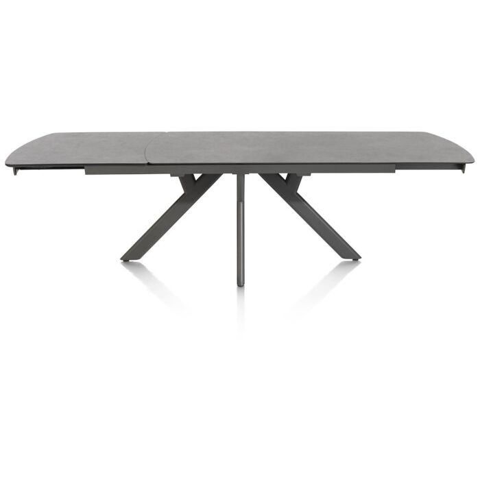 H&H Uitschuiftafel Vegas 170 (+ 60) X 100 Cm Antraciet